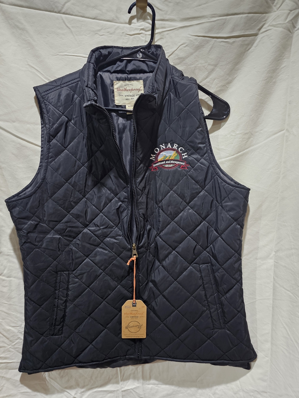 Vintage Navy Quilted Women's Vest by Vintage